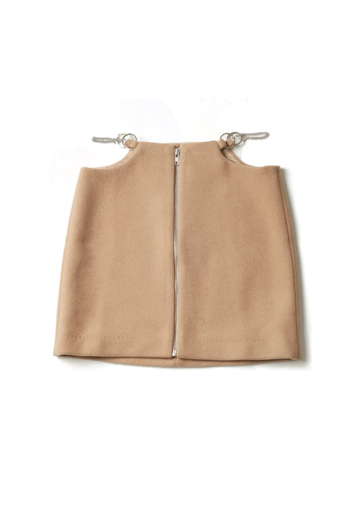 Louiza - Nude Double Faced Wool Skirt