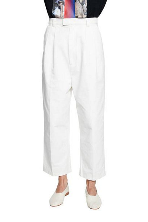 Tie Up Pike Trousers - White