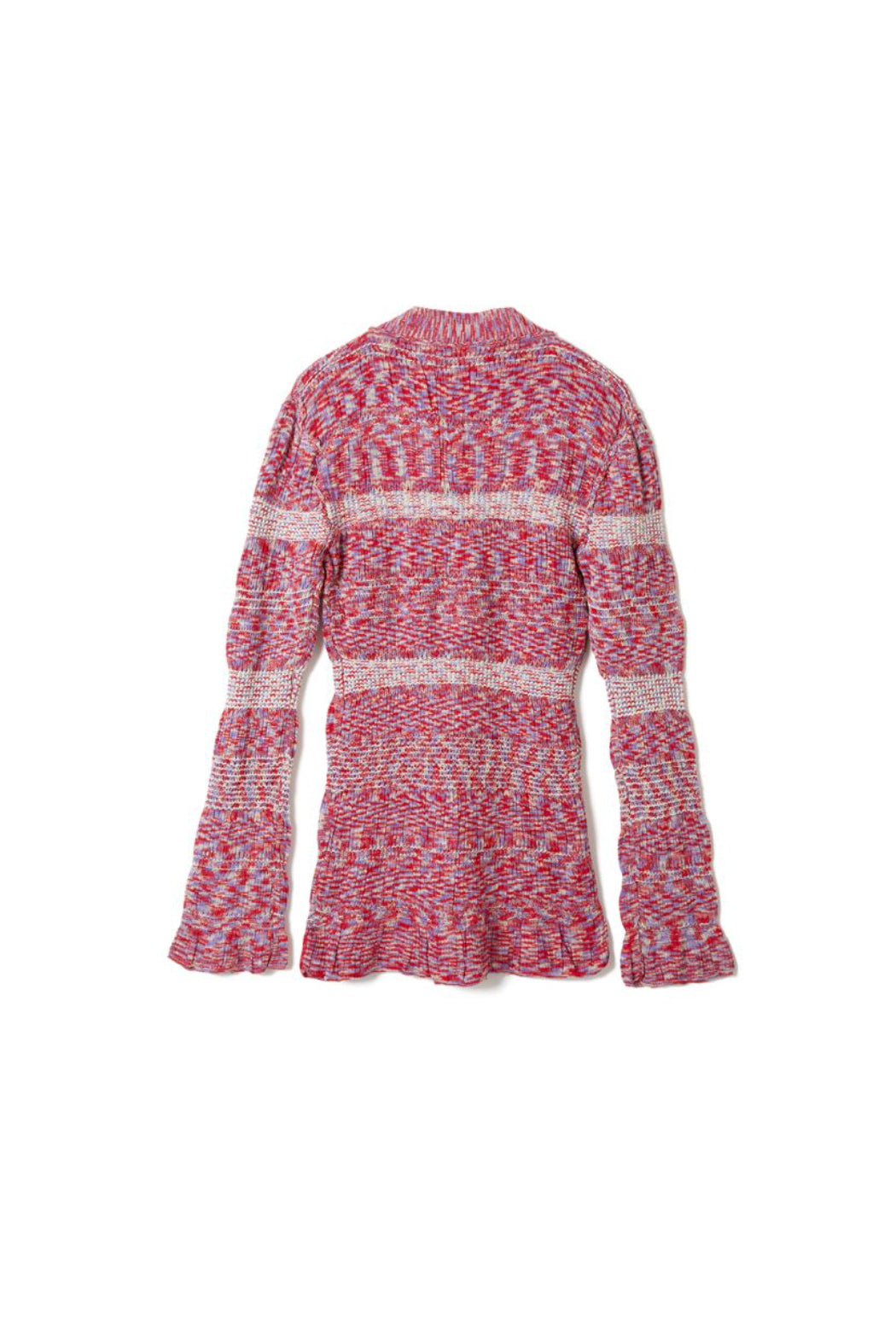 Shirring Narrow Cardigan - Pink