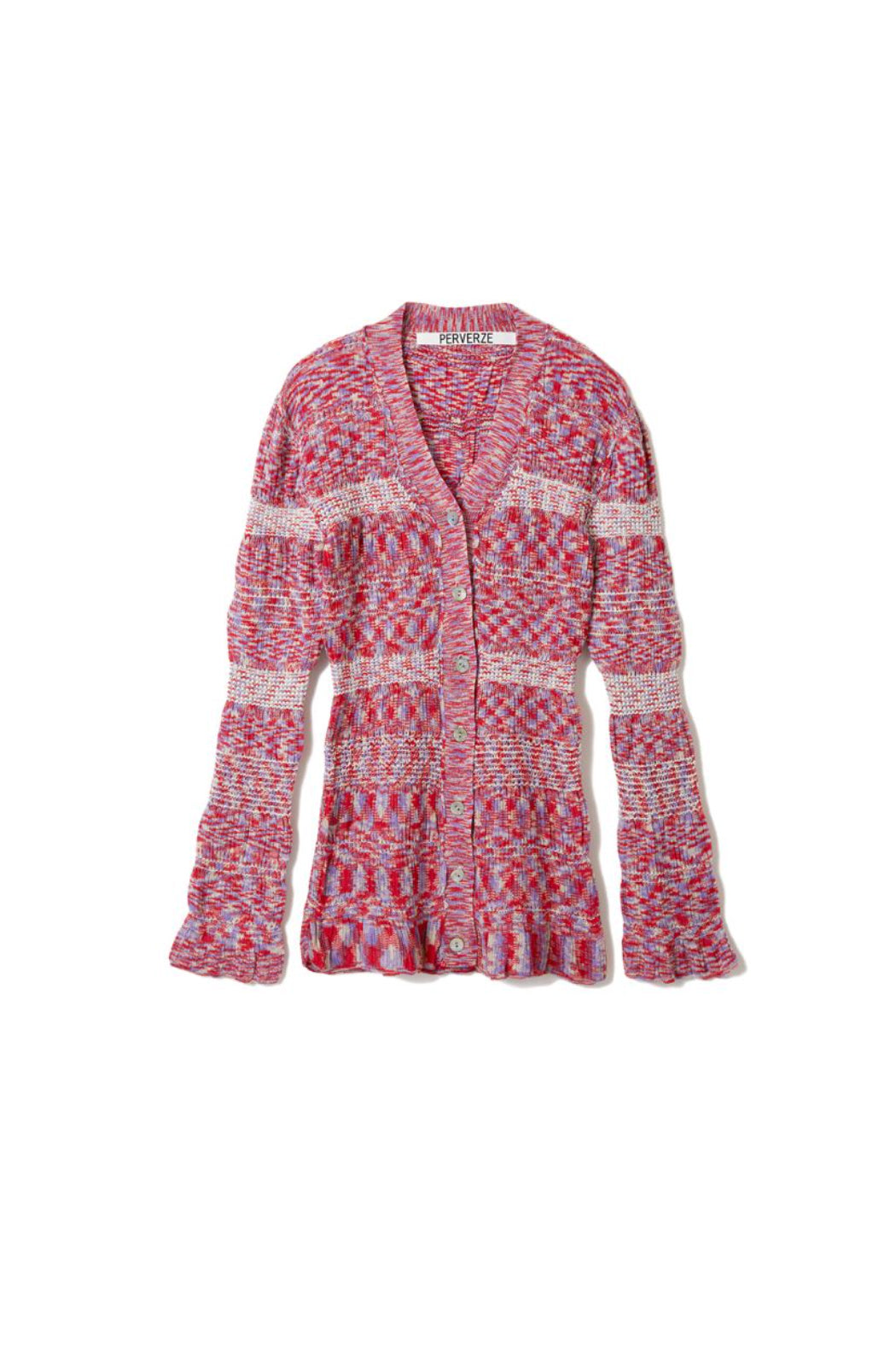 Shirring Narrow Cardigan - Pink — CLASH