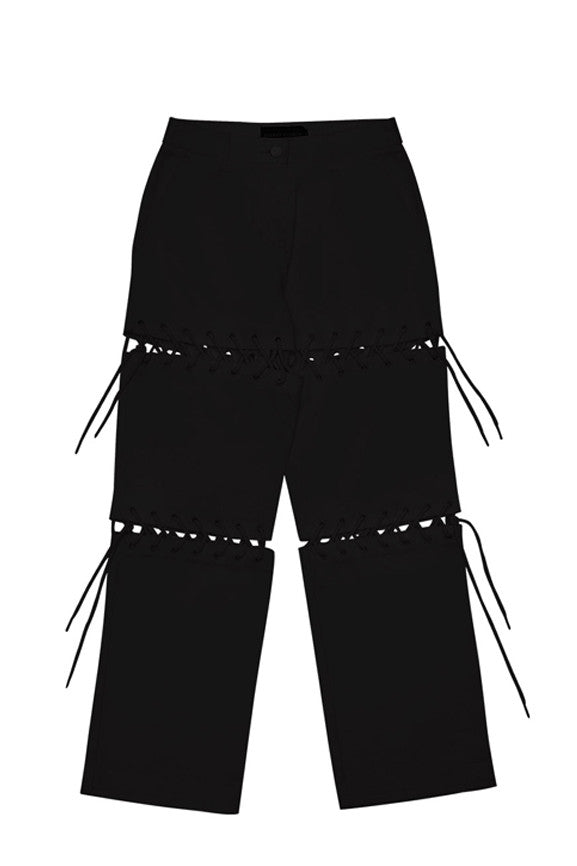 Paneled Pants - Black