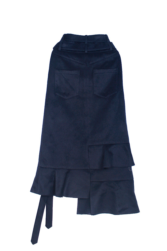 Wool Skirt - Navy