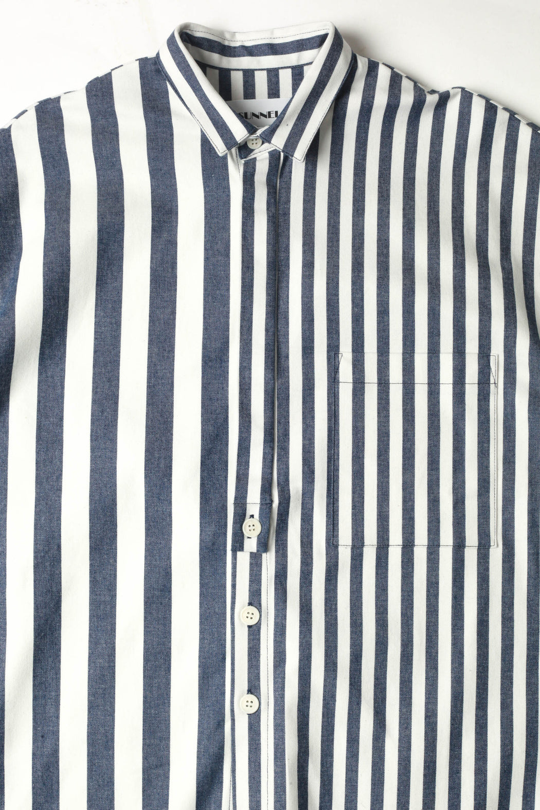 Long Over Shirt - Blue/White