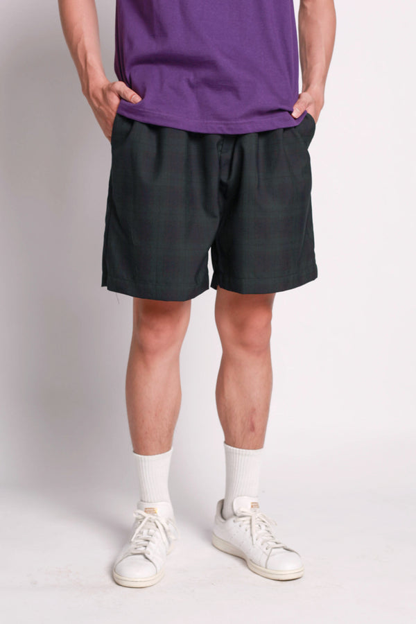 Check Shorts - Dark Green