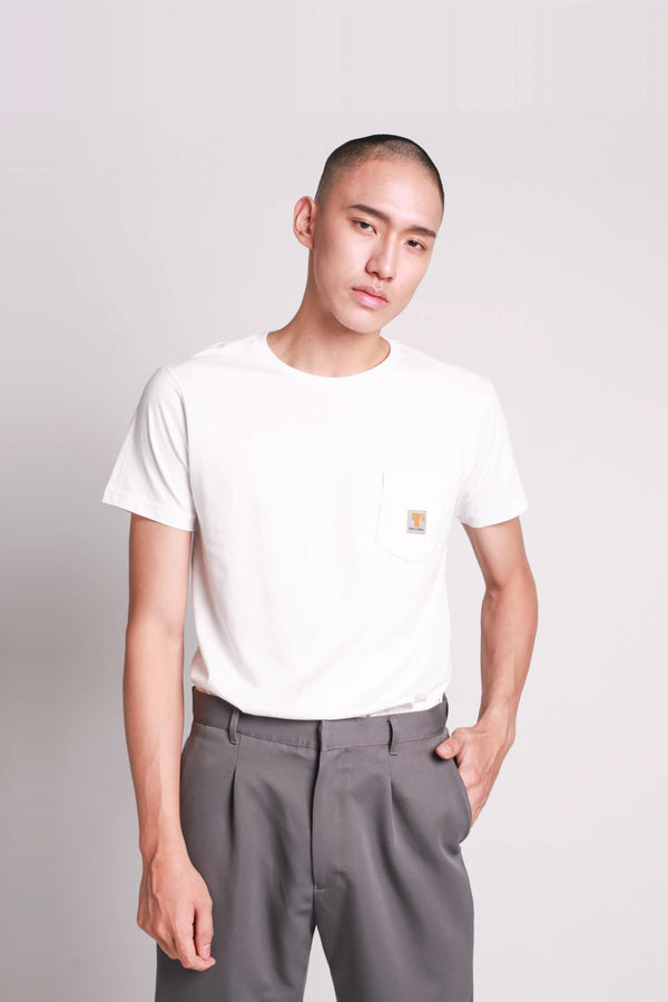 Logo Pocket Tee - White