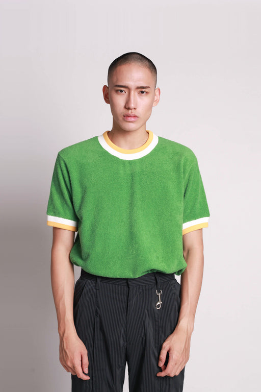 Pile Trim Tee - Green