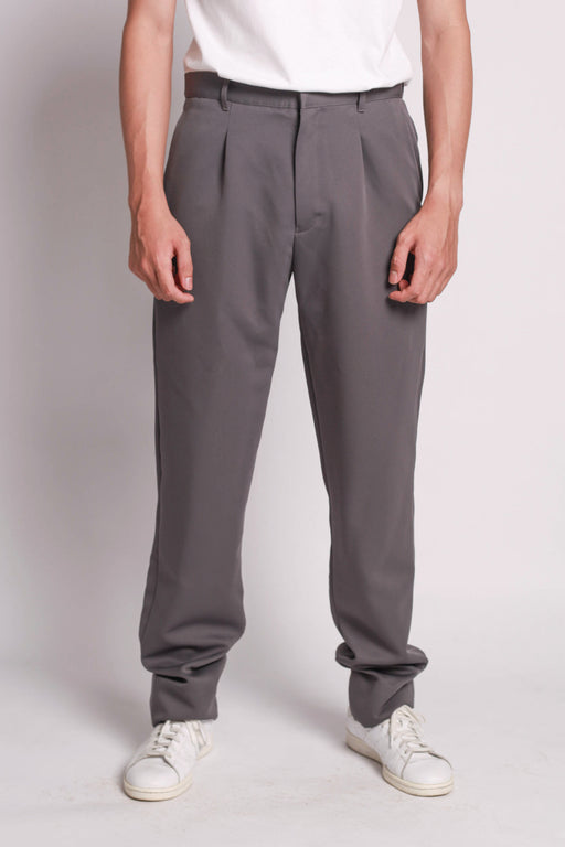 Tuck Slacks - Grey