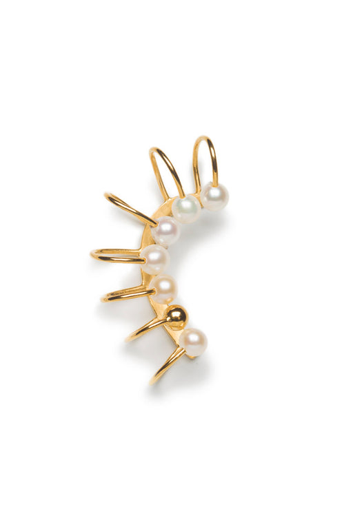Iris Earwrap 6 Pearls - Gold