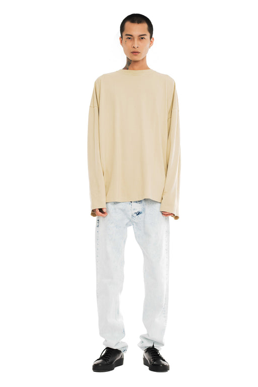 Fixed LS Double T-shirt - Beige