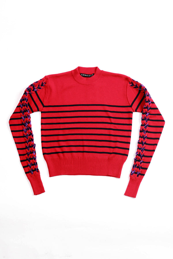 Stripe Pullover - Red/Navy